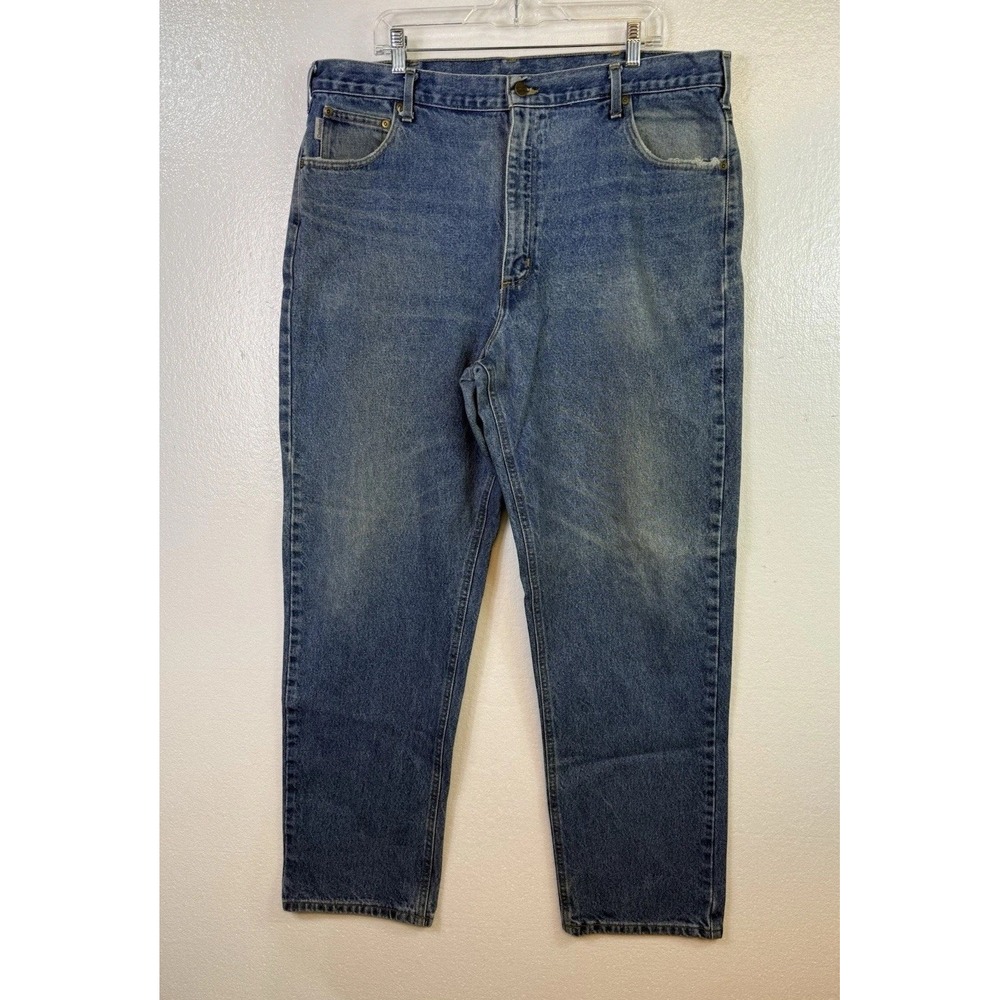 Carhartt Mens Jeans Dungaree Sz 42x34 Relaxed Pants #14806 Work Utility Grudge